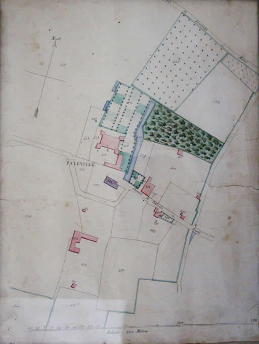 Plan du chateau et du domaine de Paleville